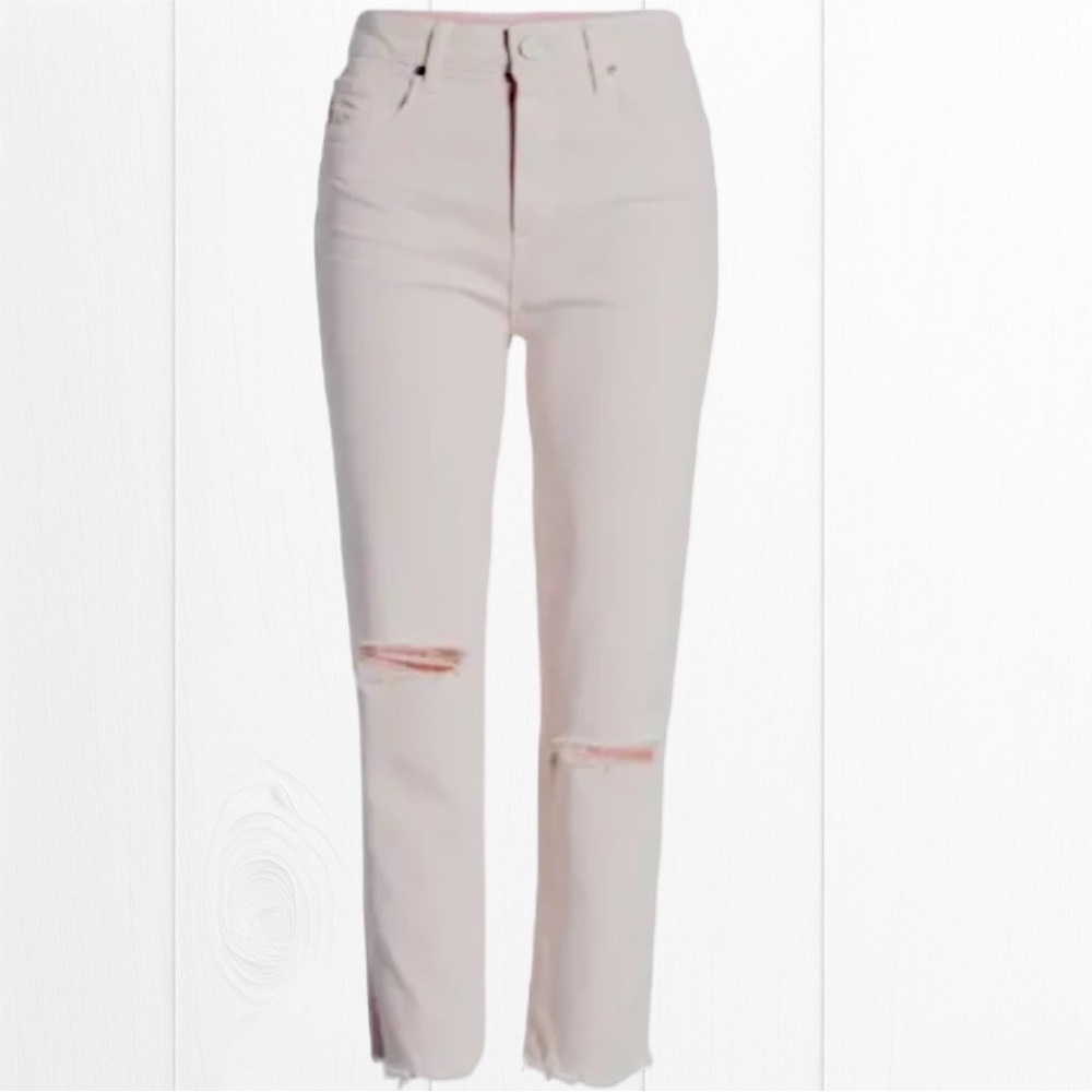 PAIGE hoxton raw hem destructed skinny crop jeans - Picture 11 of 13